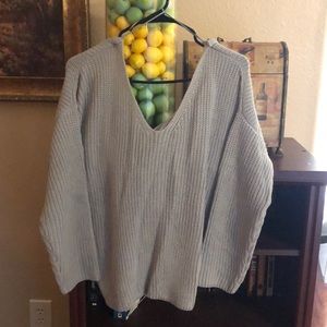 Gray twist sweater